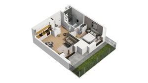 2 pokoje, mieszkanie 39,59 m², parter, oferta nr B/23, Osiedle Warszawska - etap III, Gdańsk, Ujeścisko-Łostowice, Ujeścisko, ul. Warszawska