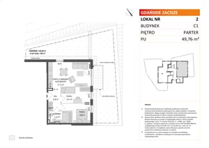 3 pokoje, mieszkanie 47,59 m², piętro 1, oferta nr A1/3, Gdańskie Zacisze, Gdańsk, Kokoszki, ul. Bysewska