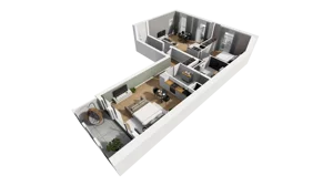 3 pokoje, mieszkanie 82,26 m², piętro 1, oferta nr A/2, Esencja, Gdańsk, Śródmieście, Dolne Miasto, ul. Kamienna Grobla / Jałmużnicza