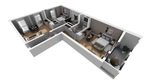 3 pokoje, mieszkanie 82,26 m², piętro 1, oferta nr A/2, Esencja, Gdańsk, Śródmieście, Dolne Miasto, ul. Kamienna Grobla / Jałmużnicza