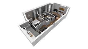 3 pokoje, mieszkanie 54,60 m², piętro 2, oferta nr A/15, Esencja, Gdańsk, Śródmieście, Dolne Miasto, ul. Kamienna Grobla / Jałmużnicza