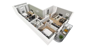 3 pokoje, mieszkanie 82,26 m², piętro 2, oferta nr A/16, Esencja, Gdańsk, Śródmieście, Dolne Miasto, ul. Kamienna Grobla / Jałmużnicza