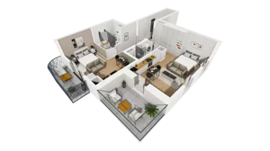 3 pokoje, mieszkanie 64,62 m², piętro 3, oferta nr A/39, Esencja, Gdańsk, Śródmieście, Dolne Miasto, ul. Kamienna Grobla / Jałmużnicza