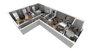 3 pokoje, mieszkanie 80,71 m², piętro 4, oferta nr A/44, Esencja, Gdańsk, Śródmieście, Dolne Miasto, ul. Kamienna Grobla / Jałmużnicza