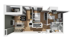3 pokoje, mieszkanie 67,44 m², piętro 4, oferta nr A/49, Esencja, Gdańsk, Śródmieście, Dolne Miasto, ul. Kamienna Grobla / Jałmużnicza