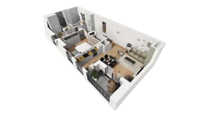 3 pokoje, mieszkanie 67,44 m², piętro 4, oferta nr A/49, Esencja, Gdańsk, Śródmieście, Dolne Miasto, ul. Kamienna Grobla / Jałmużnicza
