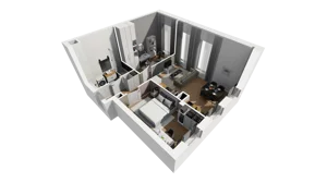 3 pokoje, mieszkanie 53,46 m², parter, oferta nr A/62, Esencja, Gdańsk, Śródmieście, Dolne Miasto, ul. Kamienna Grobla / Jałmużnicza