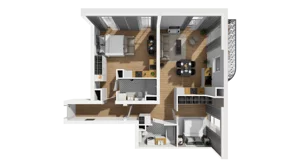 3 pokoje, mieszkanie 74,31 m², piętro 1, oferta nr A/11, Esencja, Gdańsk, Śródmieście, Dolne Miasto, ul. Kamienna Grobla / Jałmużnicza