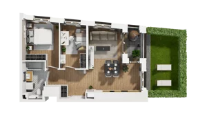 3 pokoje, mieszkanie 48,76 m², piętro 4, oferta nr B1/42, Zajezdnia Motława, Gdańsk, Śródmieście, Dolne Miasto, ul. Kurza
