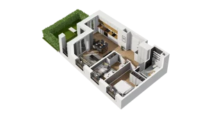 3 pokoje, mieszkanie 48,76 m², piętro 4, oferta nr B1/42, Zajezdnia Motława, Gdańsk, Śródmieście, Dolne Miasto, ul. Kurza