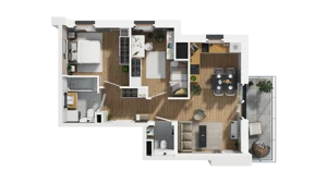 3 pokoje, mieszkanie 50,56 m², piętro 4, oferta nr B/13, Osiedle Warszawska - etap III, Gdańsk, Ujeścisko-Łostowice, Ujeścisko, ul. Warszawska
