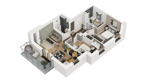3 pokoje, mieszkanie 50,56 m², piętro 4, oferta nr B/13, Osiedle Warszawska - etap III, Gdańsk, Ujeścisko-Łostowice, Ujeścisko, ul. Warszawska