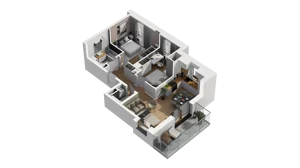 3 pokoje, mieszkanie 50,56 m², piętro 4, oferta nr B/13, Osiedle Warszawska - etap III, Gdańsk, Ujeścisko-Łostowice, Ujeścisko, ul. Warszawska