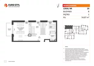 3 pokoje, mieszkanie 54,87 m², piętro 1, oferta nr B/29, Osiedle Warszawska - etap III, Gdańsk, Ujeścisko-Łostowice, Ujeścisko, ul. Warszawska