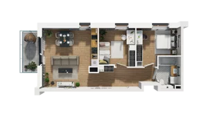 3 pokoje, mieszkanie 54,87 m², piętro 1, oferta nr B/29, Osiedle Warszawska - etap III, Gdańsk, Ujeścisko-Łostowice, Ujeścisko, ul. Warszawska