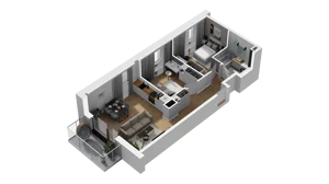 3 pokoje, mieszkanie 54,87 m², piętro 1, oferta nr B/29, Osiedle Warszawska - etap III, Gdańsk, Ujeścisko-Łostowice, Ujeścisko, ul. Warszawska