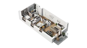3 pokoje, mieszkanie 54,87 m², piętro 1, oferta nr B/29, Osiedle Warszawska - etap III, Gdańsk, Ujeścisko-Łostowice, Ujeścisko, ul. Warszawska