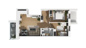 3 pokoje, mieszkanie 52,21 m², piętro 1, oferta nr B/30, Osiedle Warszawska - etap III, Gdańsk, Ujeścisko-Łostowice, Ujeścisko, ul. Warszawska