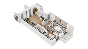 3 pokoje, mieszkanie 52,21 m², piętro 1, oferta nr B/30, Osiedle Warszawska - etap III, Gdańsk, Ujeścisko-Łostowice, Ujeścisko, ul. Warszawska