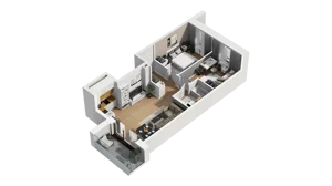 3 pokoje, mieszkanie 52,21 m², piętro 1, oferta nr B/30, Osiedle Warszawska - etap III, Gdańsk, Ujeścisko-Łostowice, Ujeścisko, ul. Warszawska