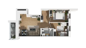 3 pokoje, mieszkanie 52,21 m², piętro 2, oferta nr B/36, Osiedle Warszawska - etap III, Gdańsk, Ujeścisko-Łostowice, Ujeścisko, ul. Warszawska