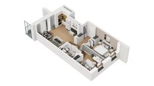3 pokoje, mieszkanie 52,21 m², piętro 2, oferta nr B/36, Osiedle Warszawska - etap III, Gdańsk, Ujeścisko-Łostowice, Ujeścisko, ul. Warszawska