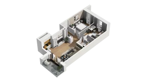 3 pokoje, mieszkanie 52,21 m², piętro 2, oferta nr B/36, Osiedle Warszawska - etap III, Gdańsk, Ujeścisko-Łostowice, Ujeścisko, ul. Warszawska