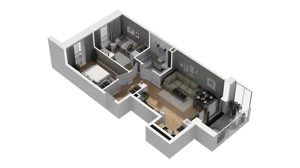 3 pokoje, mieszkanie 52,21 m², piętro 2, oferta nr B/36, Osiedle Warszawska - etap III, Gdańsk, Ujeścisko-Łostowice, Ujeścisko, ul. Warszawska