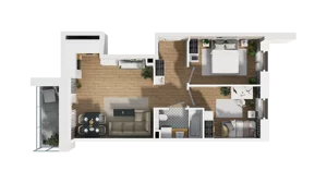3 pokoje, mieszkanie 52,75 m², piętro 4, oferta nr B/48, Osiedle Warszawska - etap III, Gdańsk, Ujeścisko-Łostowice, Ujeścisko, ul. Warszawska