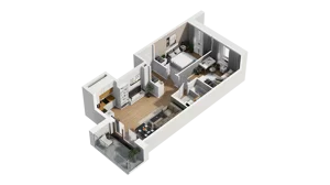 3 pokoje, mieszkanie 52,75 m², piętro 4, oferta nr B/48, Osiedle Warszawska - etap III, Gdańsk, Ujeścisko-Łostowice, Ujeścisko, ul. Warszawska