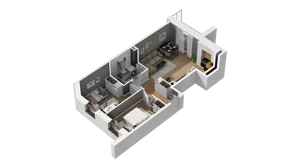 3 pokoje, mieszkanie 52,75 m², piętro 4, oferta nr B/48, Osiedle Warszawska - etap III, Gdańsk, Ujeścisko-Łostowice, Ujeścisko, ul. Warszawska