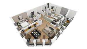 4 pokoje, mieszkanie 89,68 m², piętro 1, oferta nr A/6, Esencja, Gdańsk, Śródmieście, Dolne Miasto, ul. Kamienna Grobla / Jałmużnicza