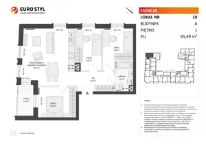 4 pokoje, mieszkanie 65,49 m², piętro 1, oferta nr A/10, Esencja, Gdańsk, Śródmieście, Dolne Miasto, ul. Kamienna Grobla / Jałmużnicza