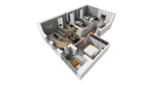 4 pokoje, mieszkanie 65,49 m², piętro 1, oferta nr A/10, Esencja, Gdańsk, Śródmieście, Dolne Miasto, ul. Kamienna Grobla / Jałmużnicza