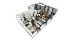 4 pokoje, mieszkanie 65,29 m², piętro 2, oferta nr A/24, Esencja, Gdańsk, Śródmieście, Dolne Miasto, ul. Kamienna Grobla / Jałmużnicza