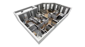4 pokoje, mieszkanie 89,62 m², piętro 3, oferta nr A/34, Esencja, Gdańsk, Śródmieście, Dolne Miasto, ul. Kamienna Grobla / Jałmużnicza