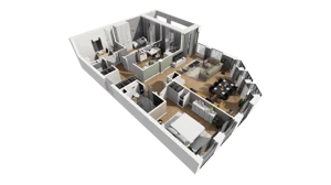 4 pokoje, mieszkanie 89,62 m², piętro 3, oferta nr A/34, Esencja, Gdańsk, Śródmieście, Dolne Miasto, ul. Kamienna Grobla / Jałmużnicza