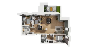 4 pokoje, mieszkanie 108,58 m², piętro 5, oferta nr A/56, Esencja, Gdańsk, Śródmieście, Dolne Miasto, ul. Kamienna Grobla / Jałmużnicza