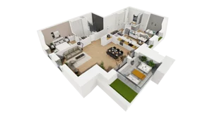 4 pokoje, mieszkanie 108,58 m², piętro 5, oferta nr A/56, Esencja, Gdańsk, Śródmieście, Dolne Miasto, ul. Kamienna Grobla / Jałmużnicza