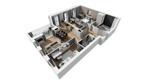 4 pokoje, mieszkanie 85,78 m², piętro 1, oferta nr A/70, Esencja, Gdańsk, Śródmieście, Dolne Miasto, ul. Kamienna Grobla / Jałmużnicza