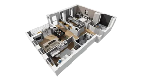 4 pokoje, mieszkanie 85,84 m², piętro 2, oferta nr A/79, Esencja, Gdańsk, Śródmieście, Dolne Miasto, ul. Kamienna Grobla / Jałmużnicza