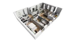 4 pokoje, mieszkanie 85,85 m², piętro 3, oferta nr A/88, Esencja, Gdańsk, Śródmieście, Dolne Miasto, ul. Kamienna Grobla / Jałmużnicza