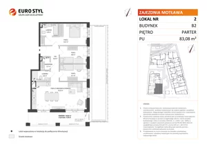 4 pokoje, mieszkanie 83,08 m², parter, oferta nr B2/2, Zajezdnia Motława, Gdańsk, Śródmieście, Dolne Miasto, ul. Kurza