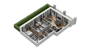 4 pokoje, mieszkanie 83,08 m², parter, oferta nr B2/2, Zajezdnia Motława, Gdańsk, Śródmieście, Dolne Miasto, ul. Kurza