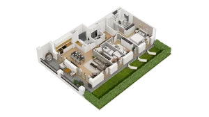 4 pokoje, mieszkanie 83,08 m², parter, oferta nr B2/2, Zajezdnia Motława, Gdańsk, Śródmieście, Dolne Miasto, ul. Kurza