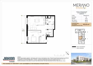 2 pokoje, mieszkanie 63,03 m², parter, oferta nr B2.A3, Merano Park II, Wolsztyn, ul. Klonowa 3