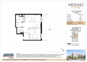 2 pokoje, mieszkanie 62,91 m², parter, oferta nr B1.B11, Merano Park II, Wolsztyn, ul. Klonowa 3