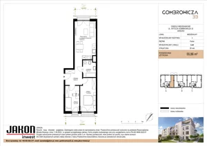 3 pokoje, mieszkanie 55,86 m², parter, oferta nr 3.A3, Gombrowicza 33, Gniezno, ul. Gombrowicza 33