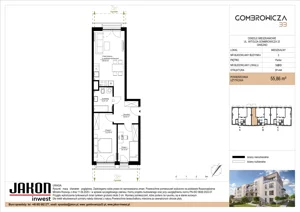 3 pokoje, mieszkanie 55,86 m², parter, oferta nr 3.B13, Gombrowicza 33, Gniezno, ul. Gombrowicza 33