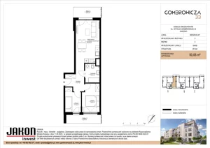 3 pokoje, mieszkanie 50,06 m², piętro 3, oferta nr 3.A12, Gombrowicza 33, Gniezno, ul. Gombrowicza 33